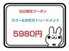 当日限定!カラー&おまかせトリートメント ¥5980