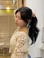 キートスバイガーランド (Kiitos by Garland) 結んでも可愛い顔まわり前髪カット吉祥寺黒髪センターパート