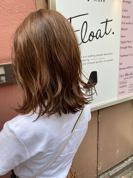 フロート 小阪店(float) ショコラベージュ_ココアブラウン,フリンジウェーブ