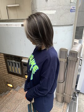 ラフ 難波店(LAFF) #黒髪#ボブルフ#ネビージュ#小顔#ワンレン