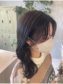 【RECIEL伊勢 吉田】暗髪ミディ×顔まわりニュアンスカット