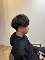 アメラボ 平針店(AmeLab) 【ゆるツイストスパイラルパーマ】 マッシュ 刈り上げ 黒髪