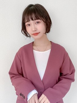 オーブ ヘアー ラルゴ 広島祇園店(AUBE HAIR largo) 20代・30代_耳掛けボブ