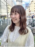 CAF FUKO ブラウンベージュカラー/姫カット/大阪/心斎橋