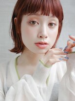 レジュアル(RESSUAL) 切りっぱなしボブエアリーロング美髪ピンクブラウン