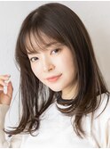 ミディアムレイヤーカット×小顔カット