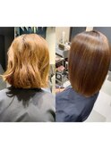 美髪縮毛矯正*髪質改善トリートメント*ミディアムレイヤー*銀座