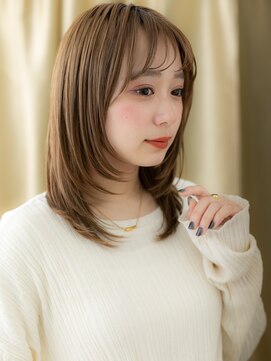 カバーヘア ブリス 志木南口駅前店(COVER HAIR bliss) イヤリングカラー艶髪顔回りレイヤーカットTc1志木20代30代40代