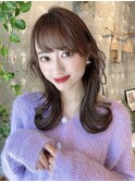 20代30代ワンホンくびれコテ巻き風リバースカール韓国風パーマ