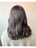 【ブリーチ無しダブルカラーアイスグレージュ】#井尻