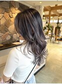 【バレイヤージュグラデーション】シルバーグレージュ