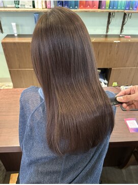 ヘアー アンド ビューティー リル(rille) 【工藤雄大】ブリーチ無し透明感グレージュ