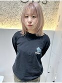 ◆20代に人気×マイルドピンクベージュ×動くレイヤーボブ