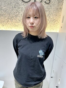 オプス 大名店(Ops) ◆20代に人気×マイルドピンクベージュ×動くレイヤーボブ