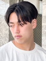 エルマーク 梅田(L-MARK)&nbsp;センターパート/ニュアンスパーマ/カルマパーマ/メンズ/眉毛