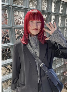 ノル 栄矢場町(nol) ロングレイヤー ワインレッド