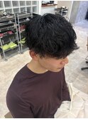 波巻きパーマ