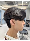コンパクト毛流れセンターパート
