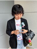 ボブ スパイラルパーマ レイヤーショート ニュアンスパーマ