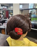 ヤスオカ美容室 綺麗面アップスタイル