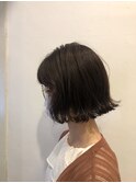 くせを活かした切りっぱなしボブ