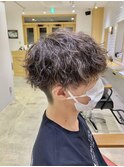 波巻きパーマ
