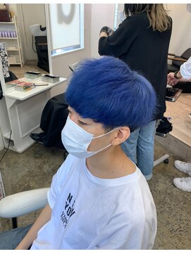 メンズ サロン ドット トウキョウ 町田店(men's salon dot. tokyo) 【小柳裕夢】地球ブルー