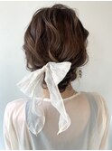【担当KANNA】ゆるふわシニヨン×リボン