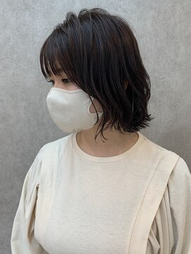 エニル(enil) ＊小顔外ハネボブ×ダークブラウン
