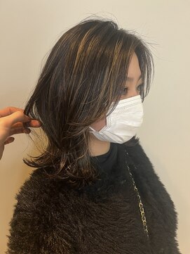 ジエクト カナウ(The Ect canow) カーキグレージュ/大人かわいい/フェザーバング/大人巻き