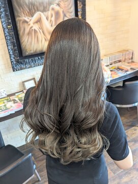 ボアップ(boappu) #イルミナカラー#ブリーチなし#赤み消し#オリーブベージュ