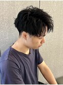 メンズ刈り上げショートそソフトツイストスパイラルパーマ