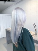 ホワイトシルバー×インナーブルー