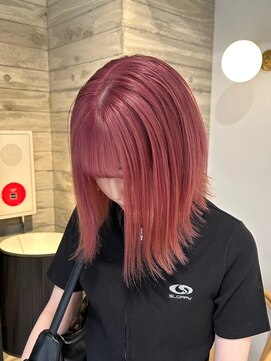 ヲタク(wotaku.) ピンクカラーレッドカラー暖色カラーダブルカラーケアブリーチ