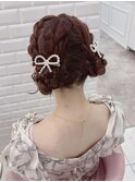 編み込みツインお団子＊まゆ
