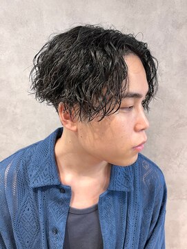 メンズココ 清澄白河店(MENS COCO) 縦落ちツイストスパイラルパーマツーブロックセンターパート