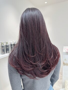 エトワール(ETOILE) ブリーチ無しレッド/ボルドー/レイヤーカット/神戸三ノ宮