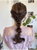 編みおろしヘアセット