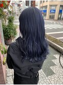 #ネイビーカラー#ブリーチカラー#透明感カラー