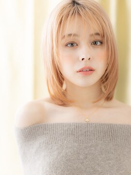 カバーヘア ブリス 大宮西口(COVER HAIR bliss) □ハイトーンカラー透明感外国人風金髪ボブ709★大宮20代30代