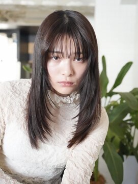 ラヴィズム(LUVISM) ◎韓国ヘアー顔周りレイヤーボブミディアムおくれ毛前髪万代新潟