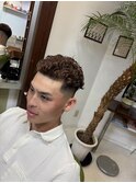 オールバックパーマ