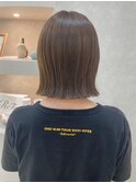 ブリーチなしベージュ×あご下ボブ