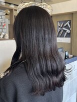 ヘアスペースブルーム エボリューション 庄内店(HAIR SPACE BLOOM evolution)&nbsp;【庄内店/カットカラー】ダークブラウン/ツヤ/ワンカラー