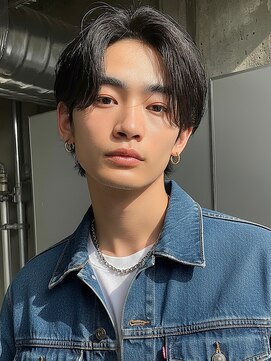 men's/メンズカット/リバースセンターパート/ニュアンスパーマ