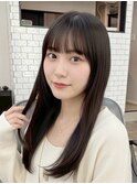ローレイヤー＋グレージュレイヤーカットミルクティーグレージュ