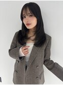 20代30代小顔ひし形似合わせレイヤーカット透明感赤み消しカラー