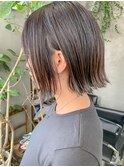 外ハネボブ、前下がりボブ、切りっぱなしボブ、グラデーション