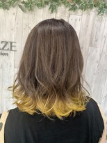 ブリーズ(BREAZE)&nbsp;裾カラー☆イエロー☆ ［博多美容室］