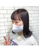 アシュレイ(ASHLEY)&nbsp;ASHLEY☆suzuka バイオレットカラー 切りっぱなし 福島 美容室